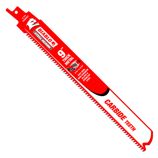 9 in. Steel Demon Carbide Recip Blades for Thick Metal (3/16 in. - 9/16 in.) Cutting (10-Pack)