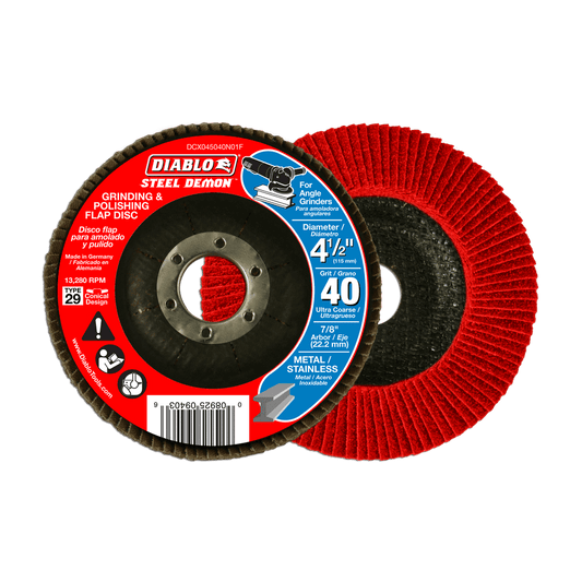 4-1/2 in. Steel Demon Flap Disc 40 Grit - Type 29