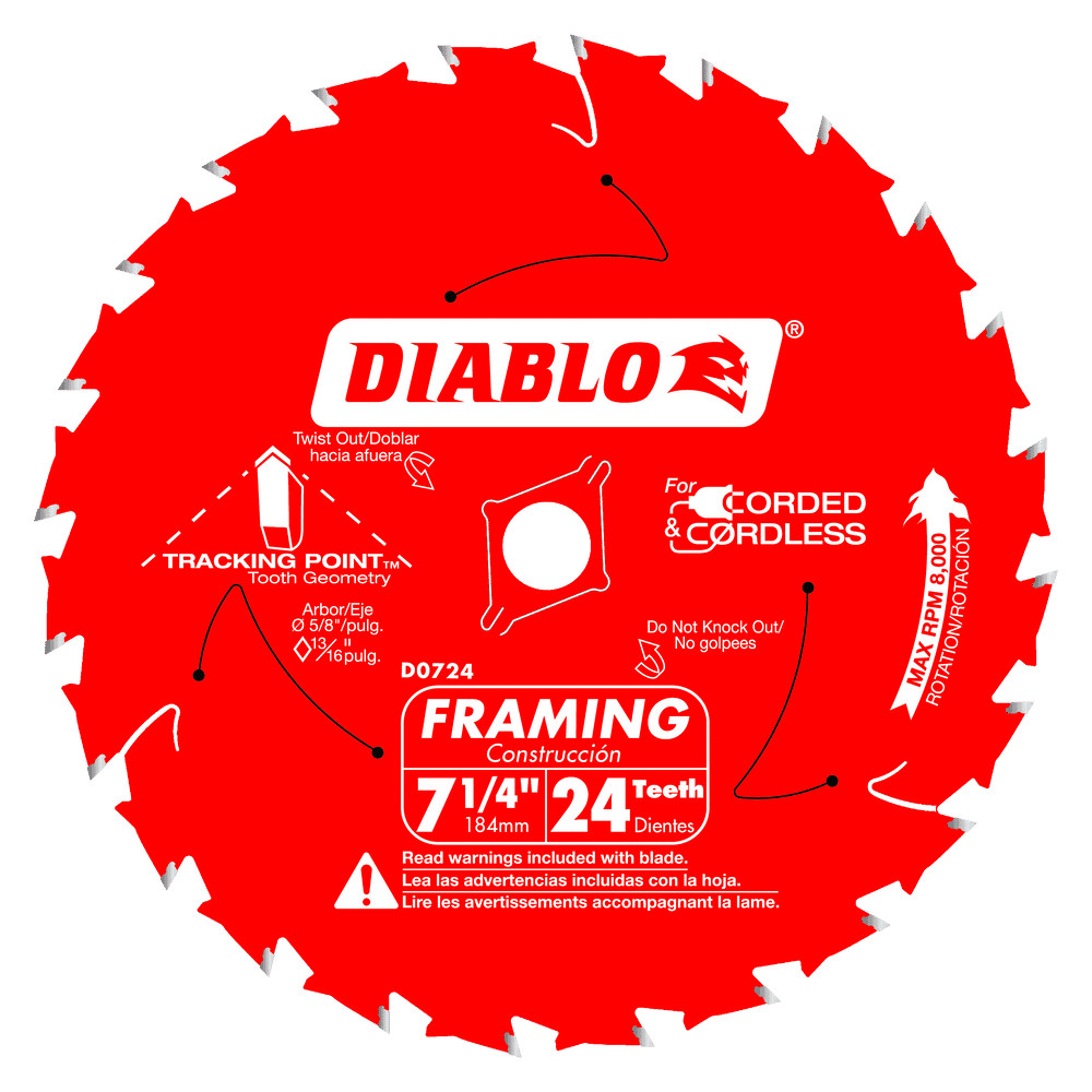 7-1/4 in. x 24 Tooth Framing Saw Blade