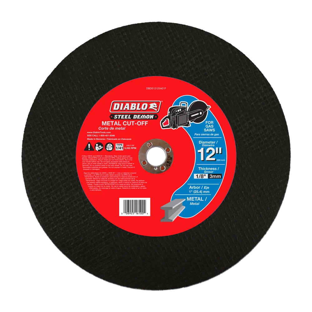Steel Demon 12 In. Metal High Speed Cut Off Disc 1 In.