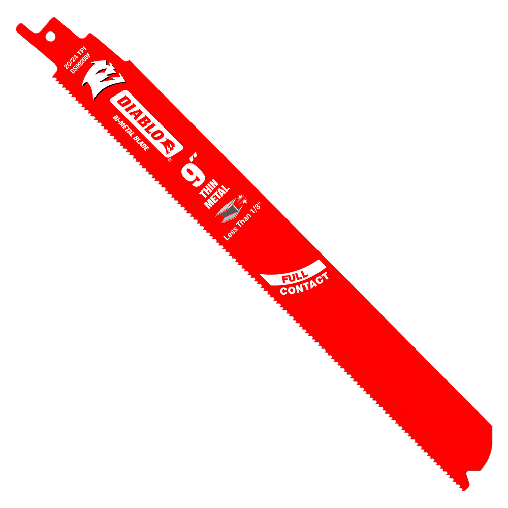 9 in. Bi-Metal Recip Blade for Thin Metal (Less than 1/8 in.) (5-Pack)