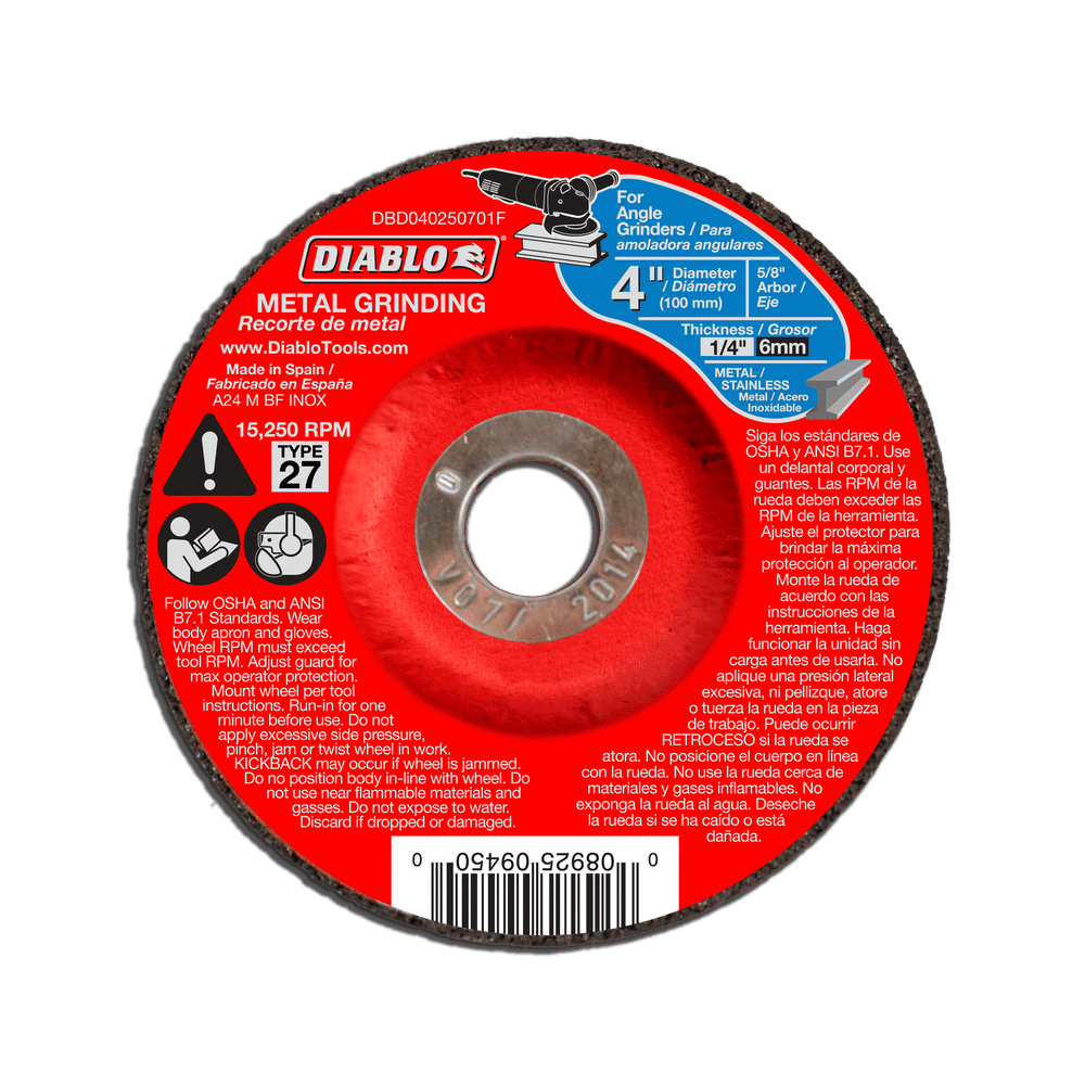 4 in. Metal Grinding Disc - Type 27