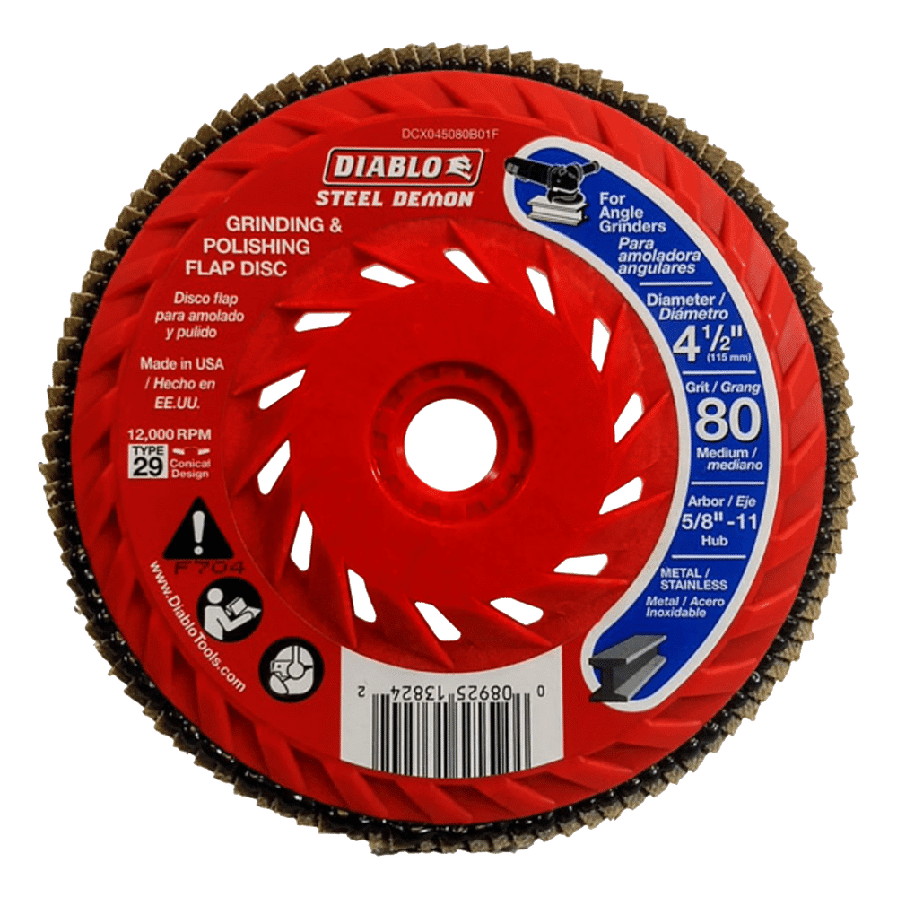 4-1/2 in. Steel Demon Flap Disc 80 Grit - with Speed Hub