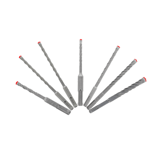 7pc Rebar Demon SDS-Plus 4-Cutter Full Carbide Head Hammer Bit Set (7-Piece)