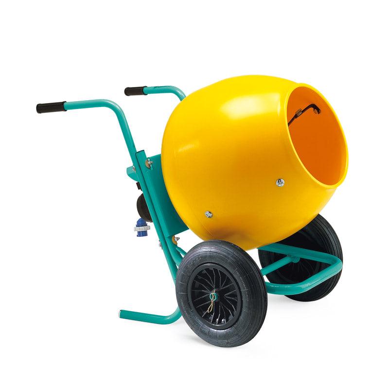 Imer Wheelman II Portable 5CF Wheelbarrow Mixer 110v Poly Drum - Diamond Blade Supply