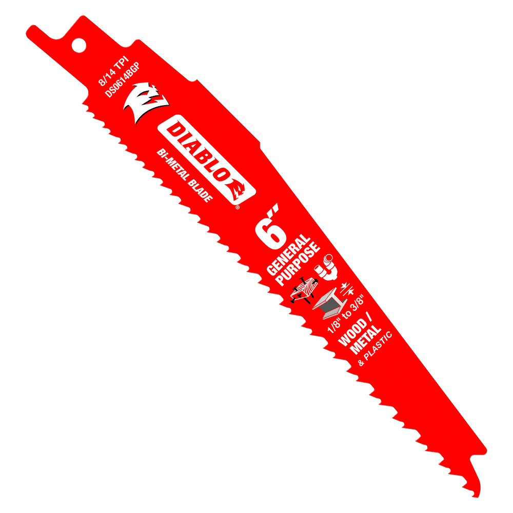 6 in. Bi-Metal Recip Blade for Nail-Embedded Wood, Metal, and Plastic (5-Pack)